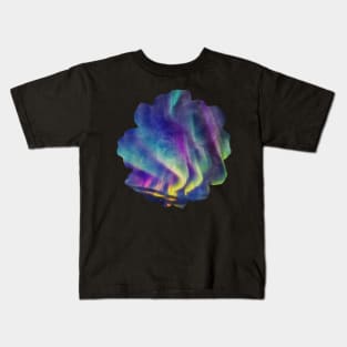 Northern Lights Flower Kids T-Shirt